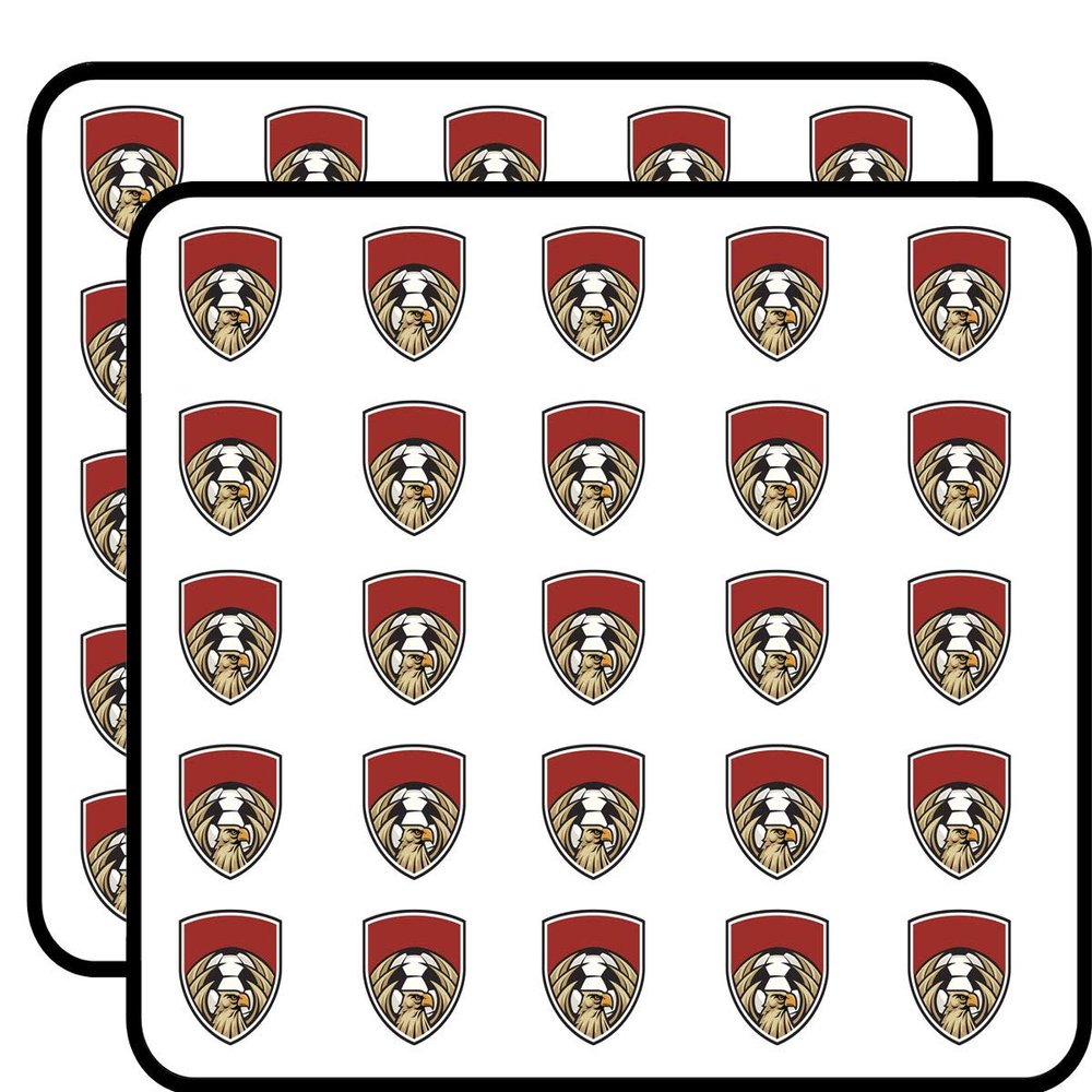 50 PCs Cool Simple Eagle Sport Shield Icon - Soccer Ball 1" Stickers Decals Laptop Notebook Phone Waterproof Vinyl Trendy