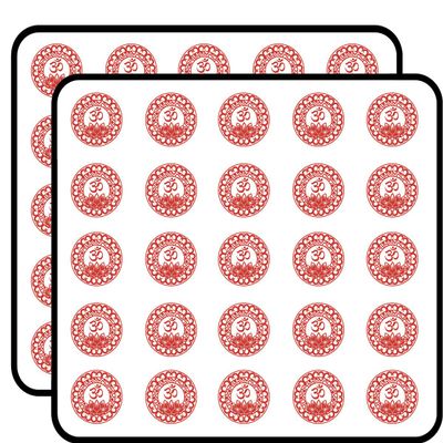 50 PCs Red Orange Lotus Peace Ohm Om Yogi Yoga Icon 1" Stickers Decals Laptop Notebook Phone Waterproof Vinyl Trendy
