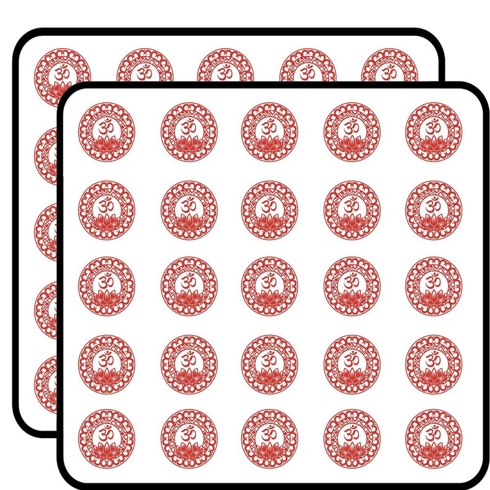 50 PCs Red Orange Lotus Peace Ohm Om Yogi Yoga Icon 1" Stickers Decals Laptop Notebook Phone Waterproof Vinyl Trendy