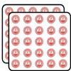 50 PCs Red Orange Lotus Peace Ohm Om Yogi Yoga Icon 1" Stickers Decals Laptop Notebook Phone Waterproof Vinyl Trendy view 1