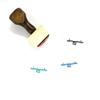 Seesaw Wooden Rubber Stamp No. 35 (1" x 1") view 1