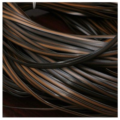 Queenbox 8mm x 10m Gradient Flat Rattan Weaving, Synthetic Rattan Repair Knit Material Plastic Rattan for DIY Home Furniture, Chair Table, Storage Basket, 02 Coffee