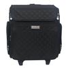 Everything Mary Rolling Scrapbook Tote Black Quilted Craft Bag with Wheels Storage Organizer for Scrapbooking, Papercraft, Art Supplies & Portable Craft Tools view 2