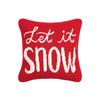 Peking Handicraft 31JES196C12SQ Let it Snow Needlepoint Pillow, 12-inch Square, Wool and Cotton view 1