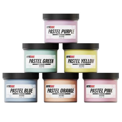 Screen Printing Ink Set - Rapid Cure Pastel 6 Color Plastisol Ink for Screen Printing Fabric - Low Temperature Curing 8 oz. Plastisol Ink by Screen Print Direct- Inks for Silk Screens and Mesh