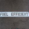 12" Fuel EFFICIENT Stencil - Actual 12 Inch Letters - Parking Lot Stencil (1/16") (.060") American Striping Co. view 1