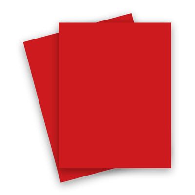French Paper - POPTONE Red Hot - 8.5X11 (65C/175gsm) Lightweight Card Stock Paper - 250 PK