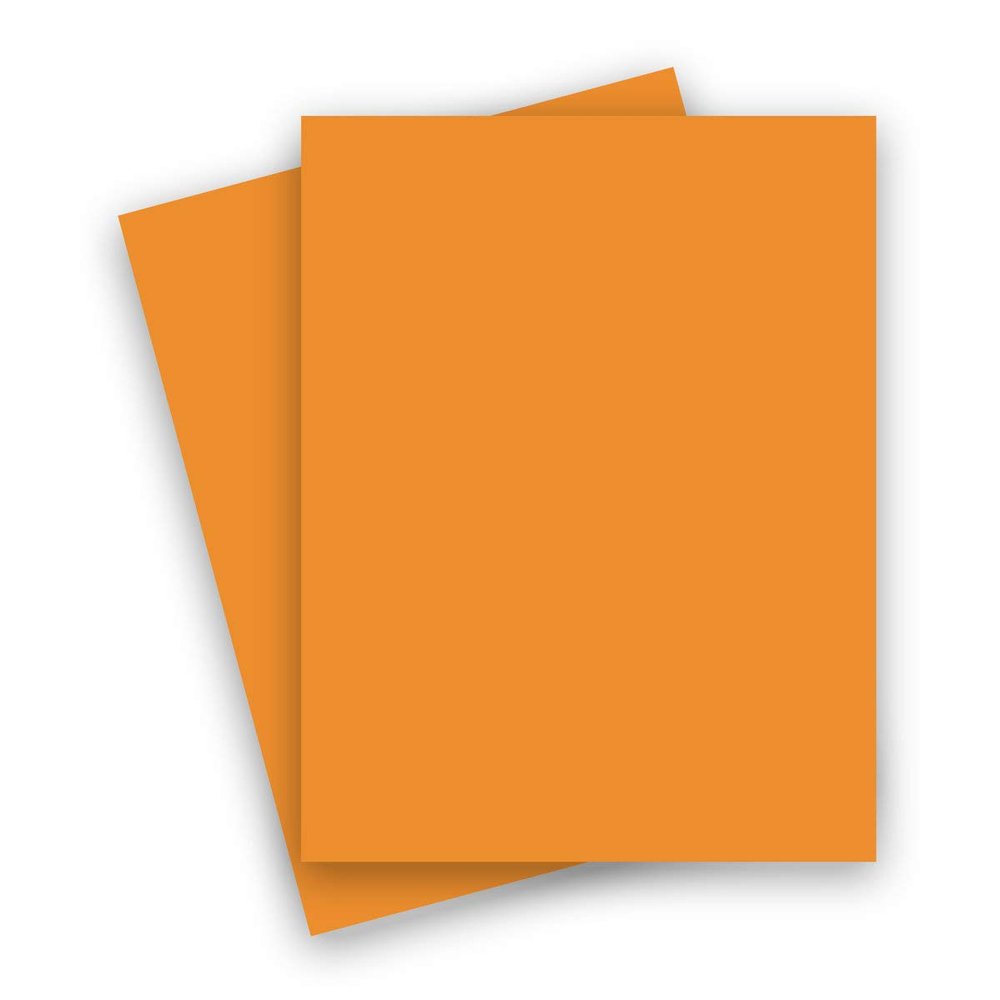 French Paper - POPTONE Orange Fizz - 8.5X11 (65C/175gsm) Lightweight Card Stock Paper - 25 PK