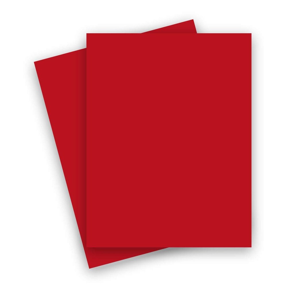 French Paper - POPTONE Wild Cherry (Red) - 8.5X11 (65C/175gsm) Lightweight Card Stock Paper - 25 PK
