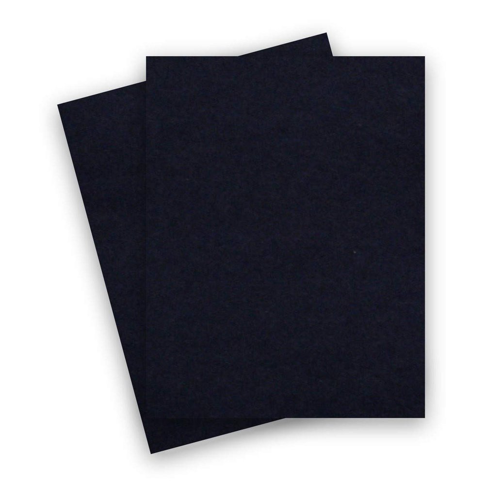 PaperPapers REMAKE Black Midnight (92C/250gsm) 8.5X11 Card Stock Paper - 25 PK