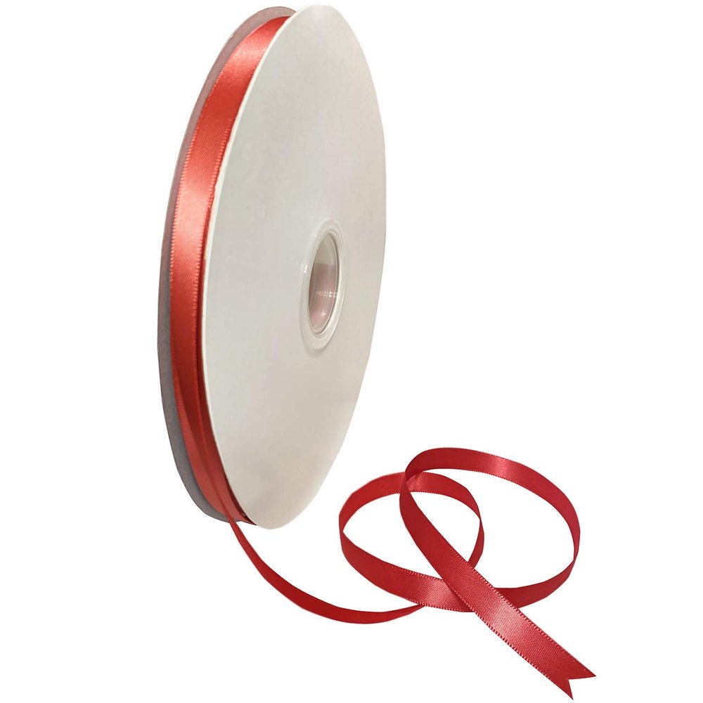 Morex Ribbon Double-Face Satin Ribbon, 3/8 inch by 100 Yards, Cinnabar, 08809/00-141