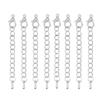 20 PCS Alloy Lobster ClaspsTail Chain Necklace Bracelet Earrings Extension Chain DIY Findings Jewelry Extender Tail Extender Chain (White K) view 1