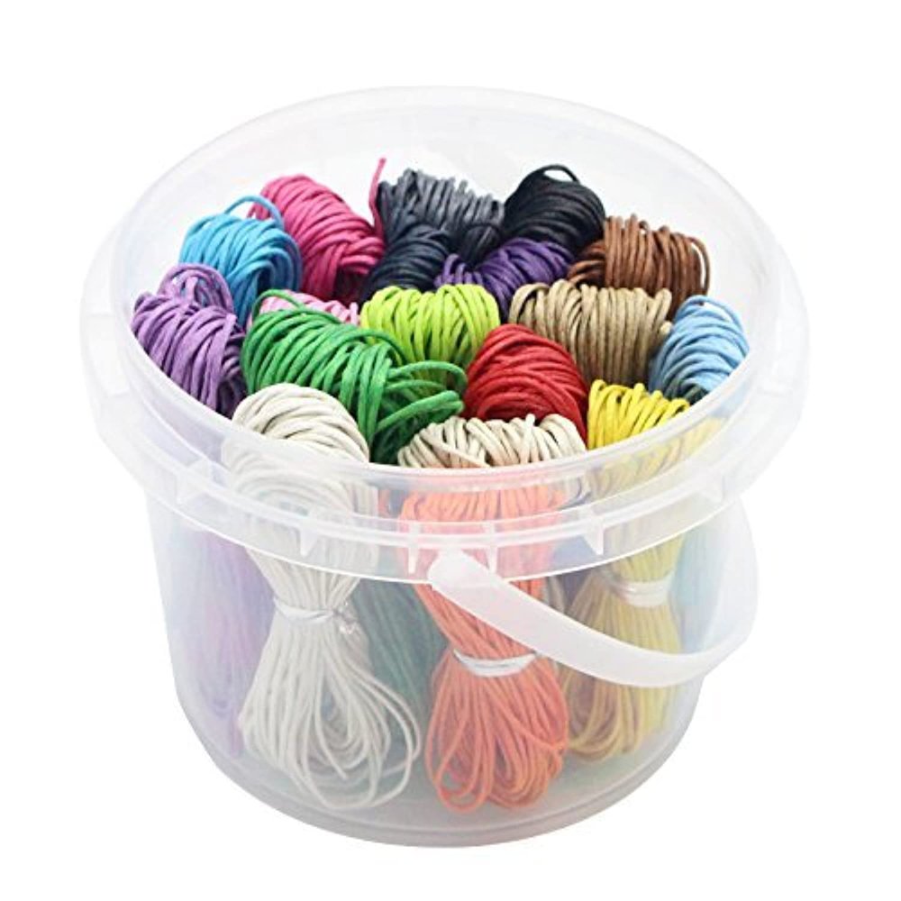 180Yards 18 Colors 1mm Waxed Cotton Cord DIY Making Thread Jewelry Bracelet Material