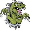 18 Pcs Green Dinosaur Coming Out of Screen Cartoon 2" Stickers Decals Laptop Notebook Phone Waterproof Vinyl Trendy view 2