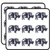 18 Pcs Cool Double Exposure African Wilderness Dot Art Rhino Silhouette 2" Stickers Decals Laptop Notebook Phone Waterproof Vinyl Trendy view 1