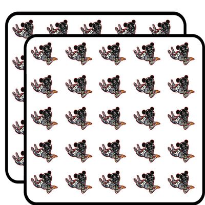 50 PCs Sexy Halloween Mouse Skeleton Body Art 1" Stickers Decals Laptop Notebook Phone Waterproof Vinyl Trendy