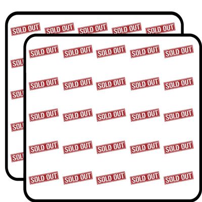 50 PCs Cool Vintage Distressed Sold Out Stamp Icon 1" Stickers Decals Laptop Notebook Phone Waterproof Vinyl Trendy