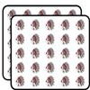 50 PCs Strong Angry Skull with Red and Gray Feather Headdress 1" Stickers Decals Laptop Notebook Phone Waterproof Vinyl Trendy view 1