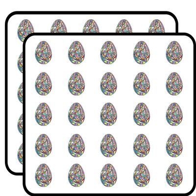 50 PCs Cool Geometric Abstract Pattern Egg 1" Stickers Decals Laptop Notebook Phone Waterproof Vinyl Trendy