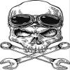 50 PCs Creepy Evil Skull Head with Crossed Wrenches Sketch 1" Stickers Decals Laptop Notebook Phone Waterproof Vinyl Trendy view 2