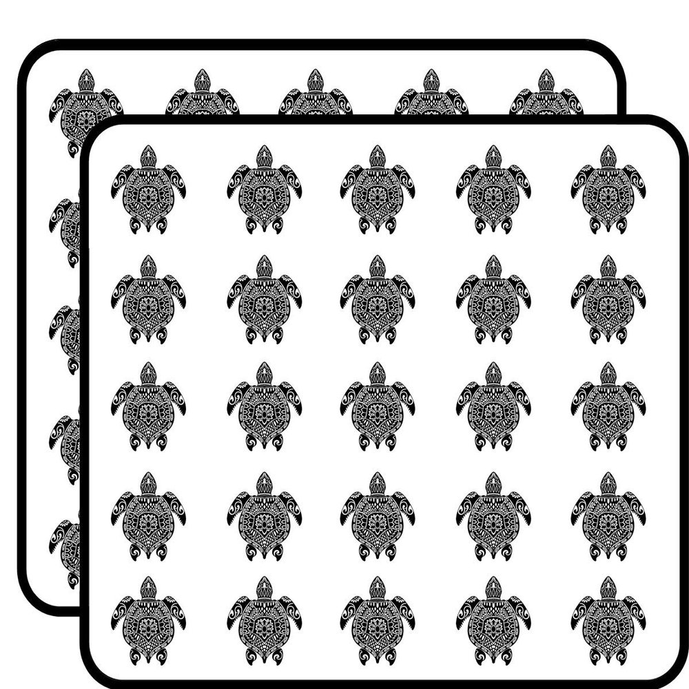 50 PCs Hawaiian Honu Turtle Tortoise with Tribal Pattern 1" Stickers Decals Laptop Notebook Phone Waterproof Vinyl Trendy