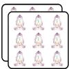 18 Pcs Delicate Yoga Yoji Woman with Henna and Rainbow Shakras 2" Stickers Decals Laptop Notebook Phone Waterproof Vinyl Trendy view 1