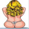 50 PCs Sexy Woman Blonde Hair Bikini Thong Pink Nude Yellow Gold Black White Vinyl Decal Bumper Sticker1 Stickers Decals Laptop Notebook Phone Waterproof Vinyl Trendy view 2