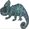 50 PCs Aqua Teal Tile Pattern Chameleon 1" Stickers Decals Laptop Notebook Phone Waterproof Vinyl Trendy view 2