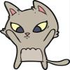 50 PCs Cute Kawaii Kitty Cat with Bright Eyes - Light Brown 1" Stickers Decals Laptop Notebook Phone Waterproof Vinyl Trendy view 2