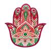 50 PCs Red and Green Hamsa Hand of Fatima 1" Stickers Decals Laptop Notebook Phone Waterproof Vinyl Trendy view 2