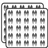 50 PCs Simple Majestic Black and White American Eagle 1" Stickers Decals Laptop Notebook Phone Waterproof Vinyl Trendy view 1