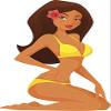18 Pcs Cute Sexy Tan Tropical Beach Bikini Babe Cartoon 2" Stickers Decals Laptop Notebook Phone Waterproof Vinyl Trendy view 2