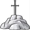 18 Pcs Simple Medieval Excalibur Sword in Rock Cartoon 2" Stickers Decals Laptop Notebook Phone Waterproof Vinyl Trendy view 2
