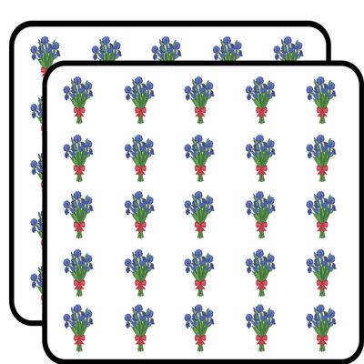 50 PCs Pretty Watercolor Art Flower Bouquet - Irises 1" Stickers Decals Laptop Notebook Phone Waterproof Vinyl Trendy