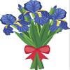 50 PCs Pretty Watercolor Art Flower Bouquet - Irises 1" Stickers Decals Laptop Notebook Phone Waterproof Vinyl Trendy view 2