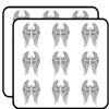 18 Pcs Detailed Angel Wings with Feathers Black White 2" Stickers Decals Laptop Notebook Phone Waterproof Vinyl Trendy view 1