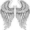 18 Pcs Detailed Angel Wings with Feathers Black White 2" Stickers Decals Laptop Notebook Phone Waterproof Vinyl Trendy view 2
