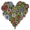 50 PCs Wild Flower Vine Heart #2 1" Stickers Decals Laptop Notebook Phone Waterproof Vinyl Trendy view 2