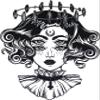 18 Pcs Pretty Creepy Double Eyed Circus Girl Angel Cartoon 2" Stickers Decals Laptop Notebook Phone Waterproof Vinyl Trendy view 2