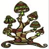 50 PCs Psychedelic Magic Colorful Mushroom Green Gold Green Yellow Black White 1" Stickers Decals Laptop Notebook Phone Waterproof Vinyl Trendy view 2