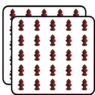 50 PCs Red Comic Book Fire Hydrant 1" Stickers Decals Laptop Notebook Phone Waterproof Vinyl Trendy