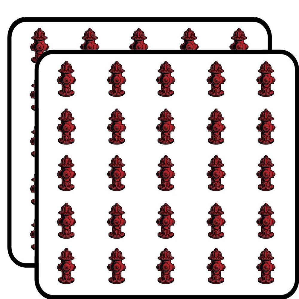 50 PCs Red Comic Book Fire Hydrant 1" Stickers Decals Laptop Notebook Phone Waterproof Vinyl Trendy
