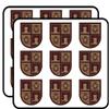 18 Pcs Regal Gothic Maroon Castle Lion Shield Icon 2" Stickers Decals Laptop Notebook Phone Waterproof Vinyl Trendy view 1