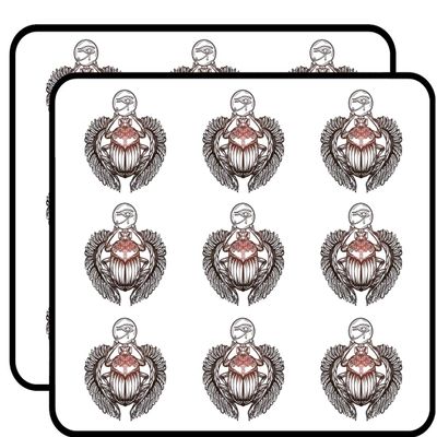 18 Pcs Egyptian Scarab with Eye of Horus Medallion 2" Stickers Decals Laptop Notebook Phone Waterproof Vinyl Trendy