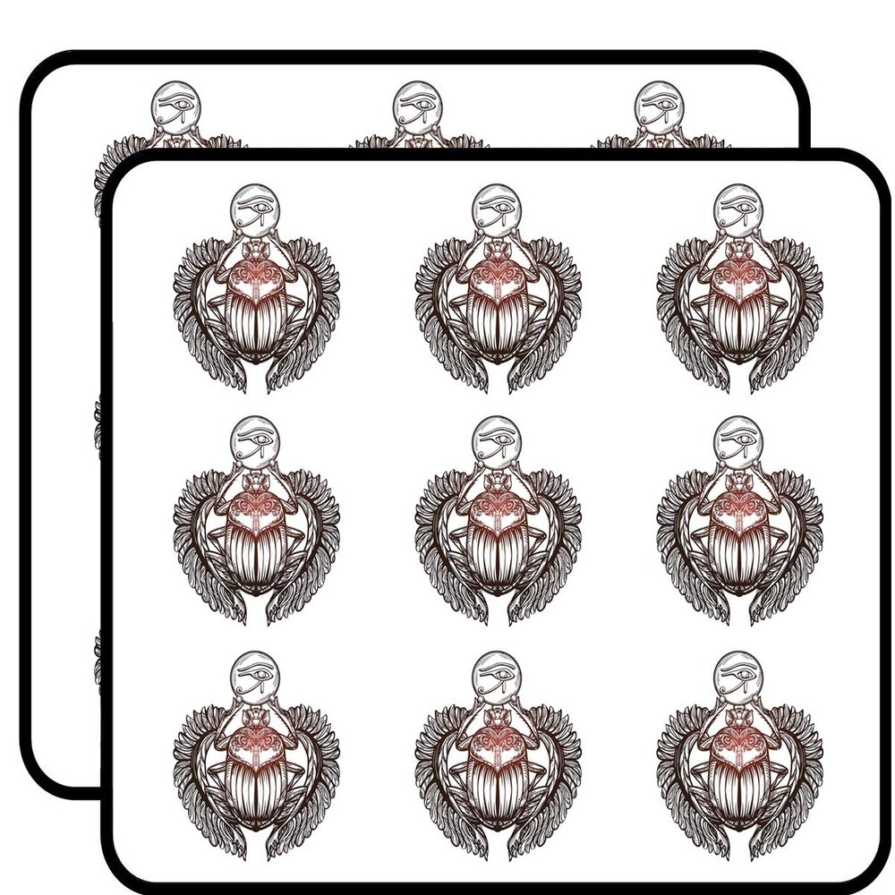 18 Pcs Egyptian Scarab with Eye of Horus Medallion 2" Stickers Decals Laptop Notebook Phone Waterproof Vinyl Trendy