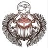 18 Pcs Egyptian Scarab with Eye of Horus Medallion 2" Stickers Decals Laptop Notebook Phone Waterproof Vinyl Trendy view 2