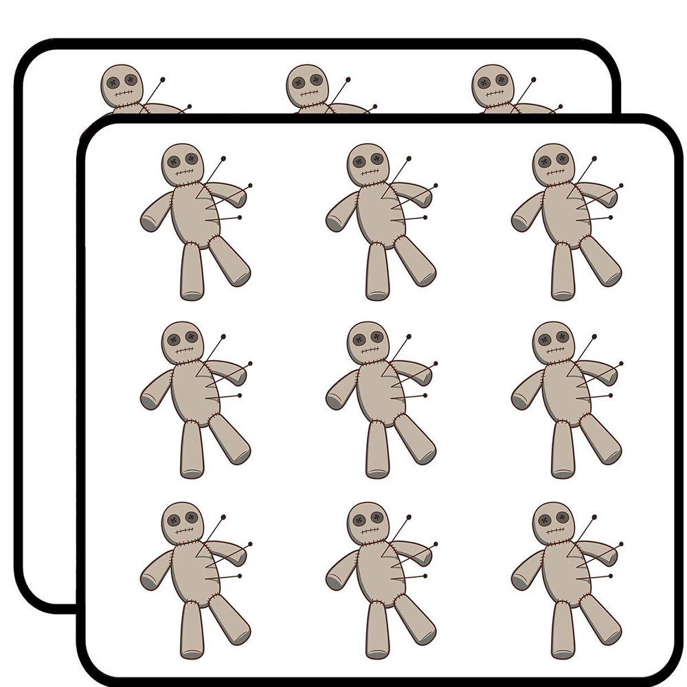 18 Pcs Creepy Voodoo Doll Cartoon 2" Stickers Decals Laptop Notebook Phone Waterproof Vinyl Trendy