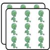 18 Pcs Creepy Green Alien Monster Cartoon 2" Stickers Decals Laptop Notebook Phone Waterproof Vinyl Trendy view 1