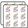 18 Pcs Cute Evil Purple Unicorn Skeleton with Rainbow Ribbon Cartoon 2" Stickers Decals Laptop Notebook Phone Waterproof Vinyl Trendy view 1