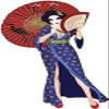 18 Pcs Traditional Japanese Geisha Girl Woman with Parasol and Fan Cartoon 2" Stickers Decals Laptop Notebook Phone Waterproof Vinyl Trendy view 2
